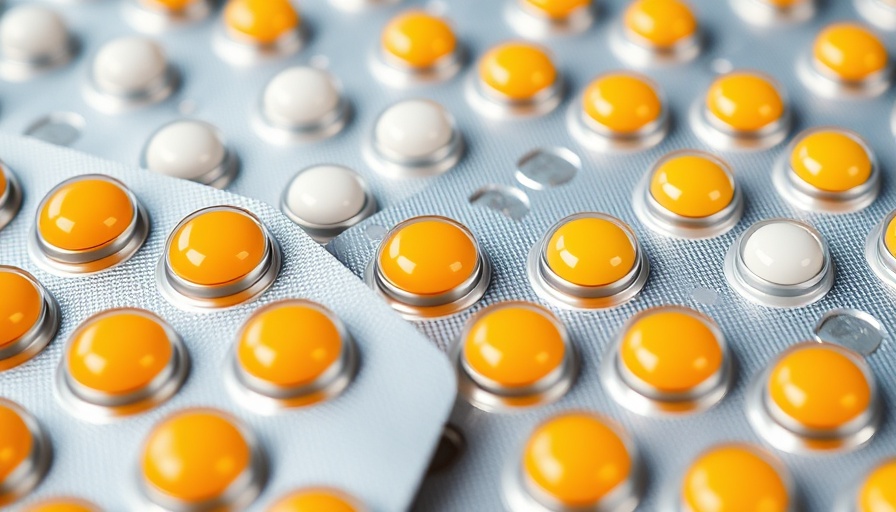 Close-up of pills in blister packs, preventive health technology focus