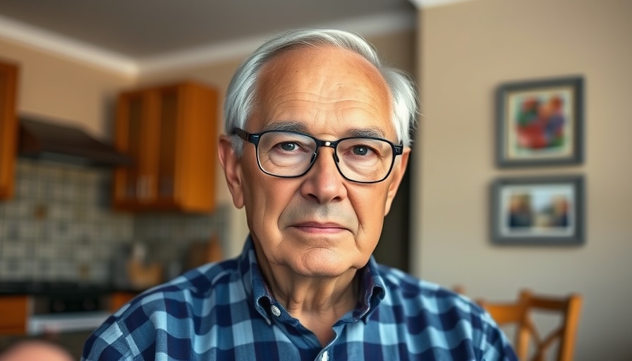 Elderly man defying Alzheimer's odds in homely setting