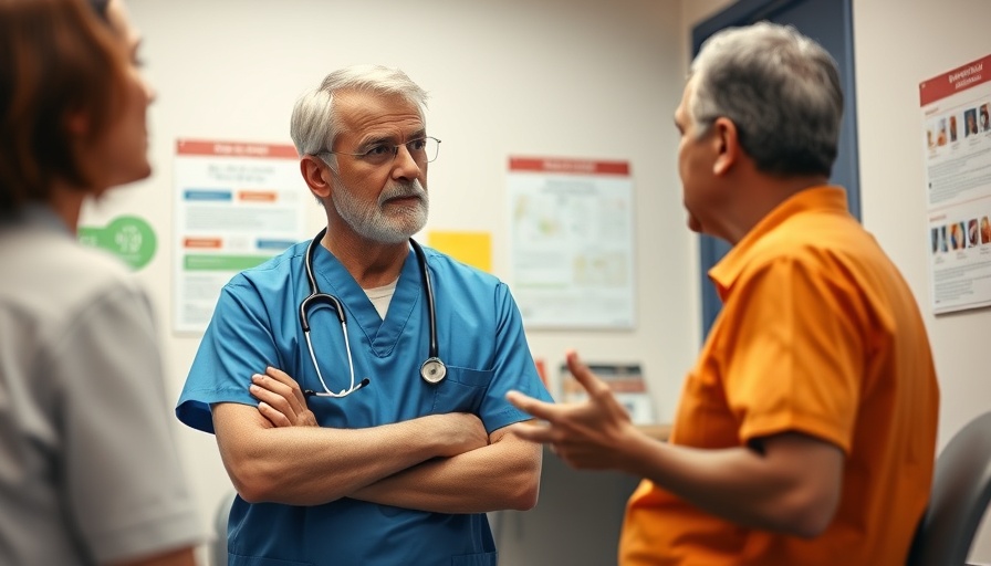 Doctor and patient discussing dementia risk in a medical office.