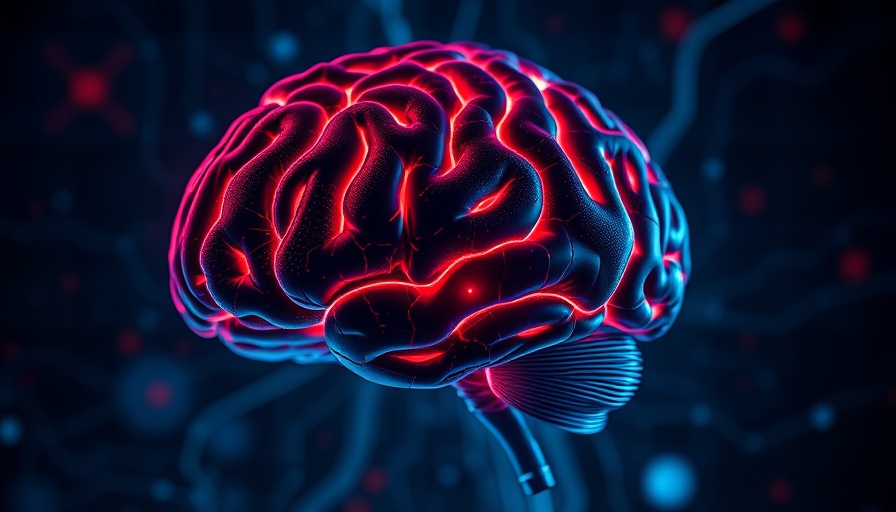 Artistic rendering of a brain highlighting Alzheimer's research.