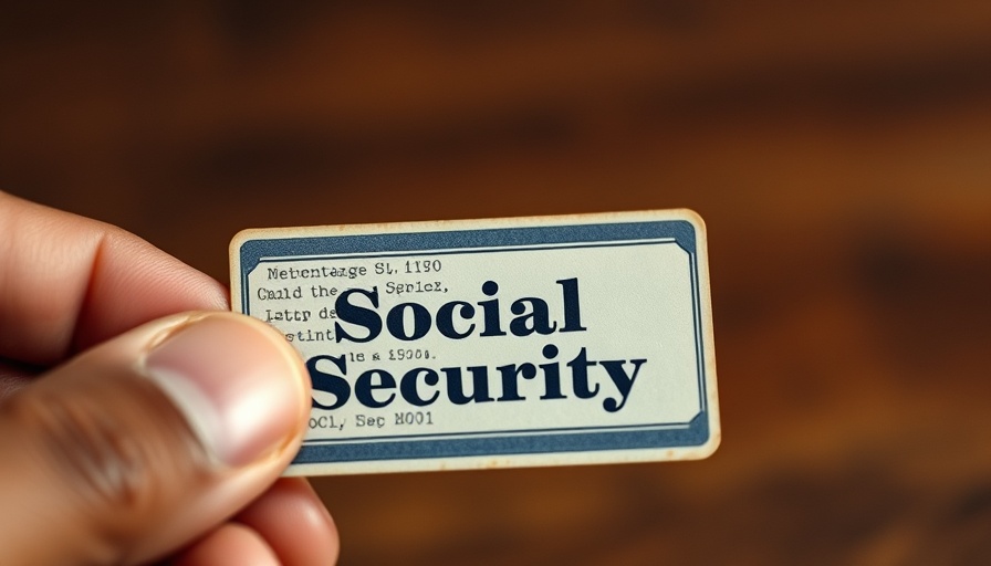 Close-up of hand holding Social Security card for September Social Security payments.