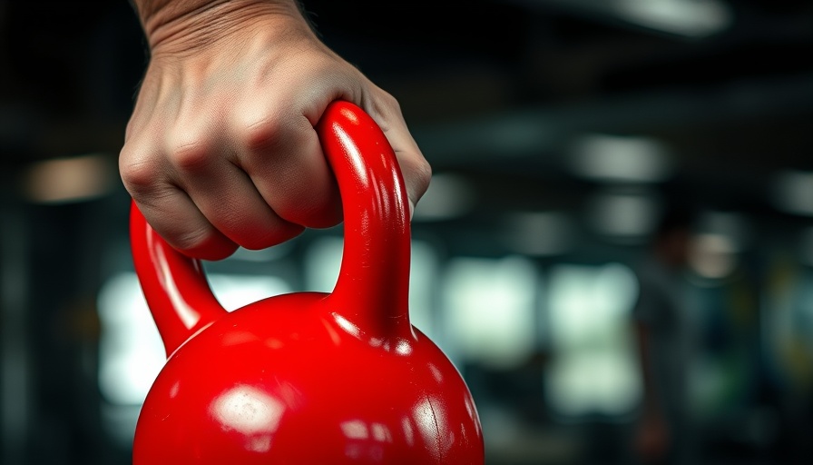 Close-up of a kettlebell being lifted in a gym, Fitness Guidance for Retirees Muskegon