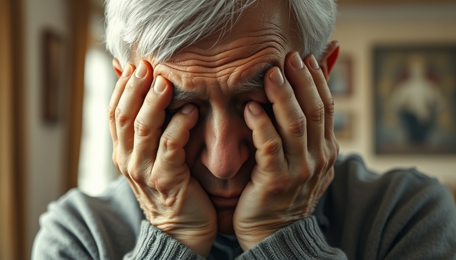 Senior emotional health initiatives: Elderly hands in contemplation.