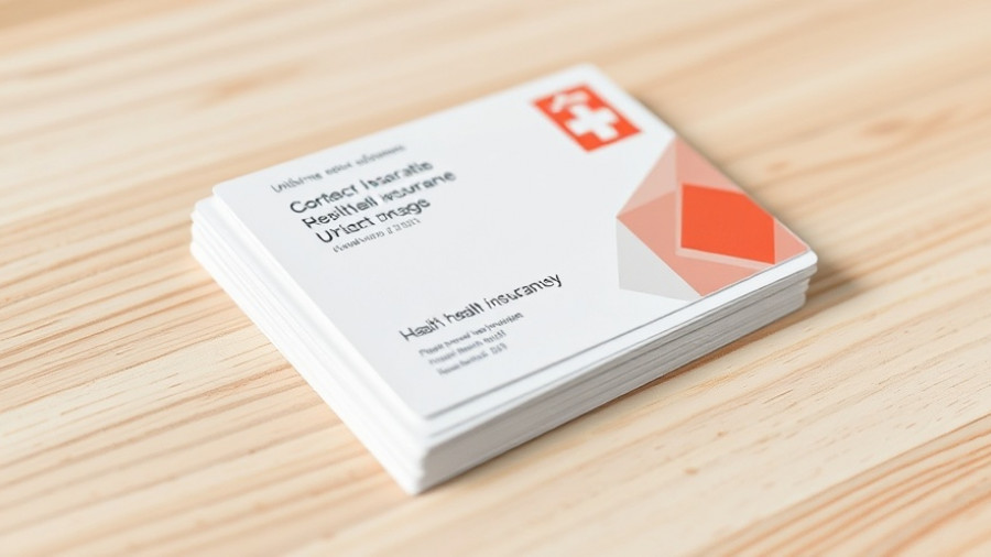 Swiss health insurance cards stacked on table.