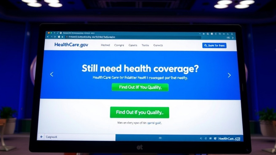 HealthCare.gov screen for health insurance and drug prices information.