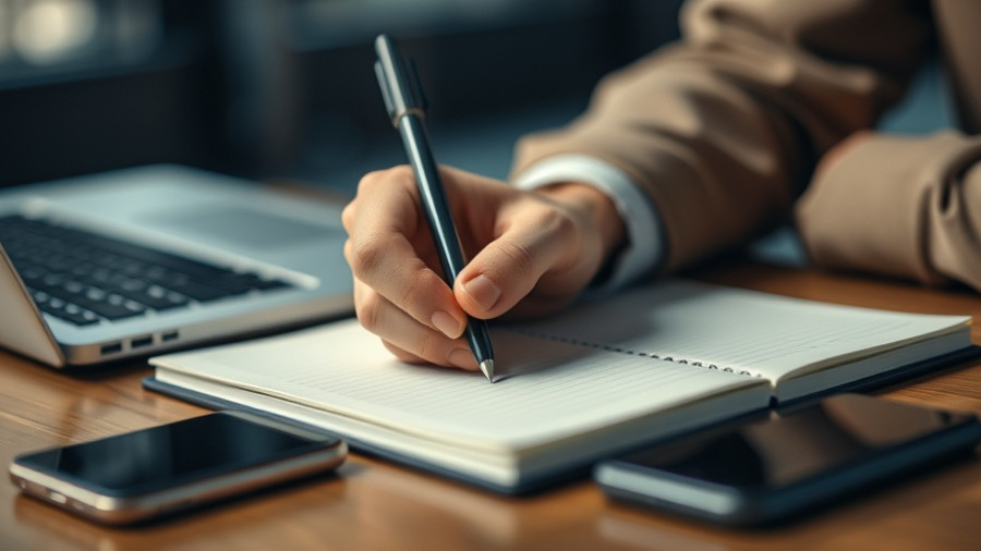 Focused individual in a modern workspace writing over a notebook, symbolizing dairy alternatives health trends in India.