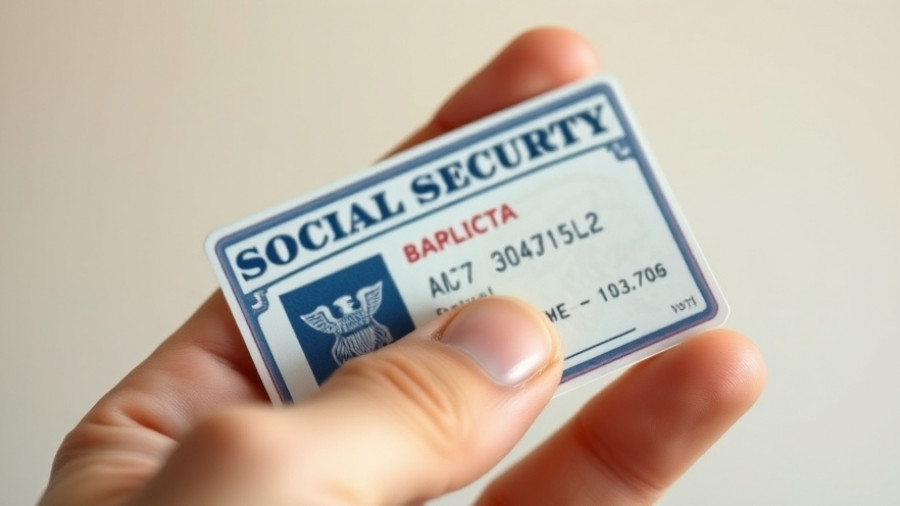 Close-up of a social security card, Apply for Social Security in Muskegon.