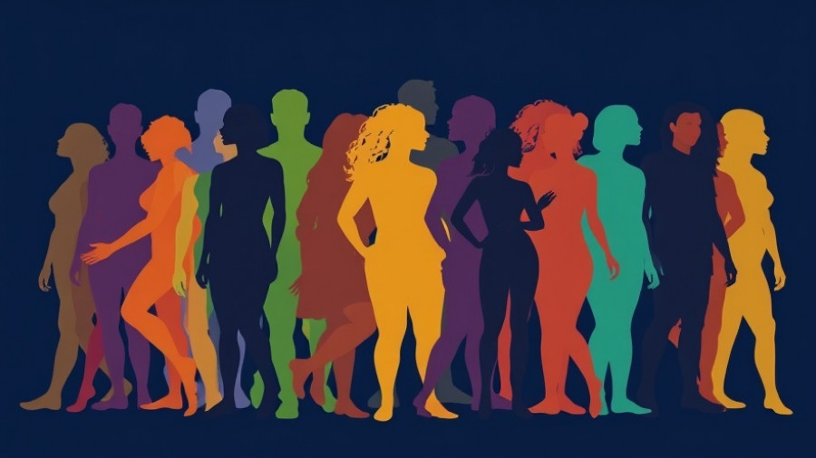 Silhouettes illustrating obesity surge in the U.S. with diverse body shapes.