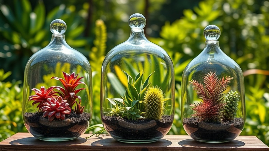 Charming glass terrariums with greenery for cozy fall.
