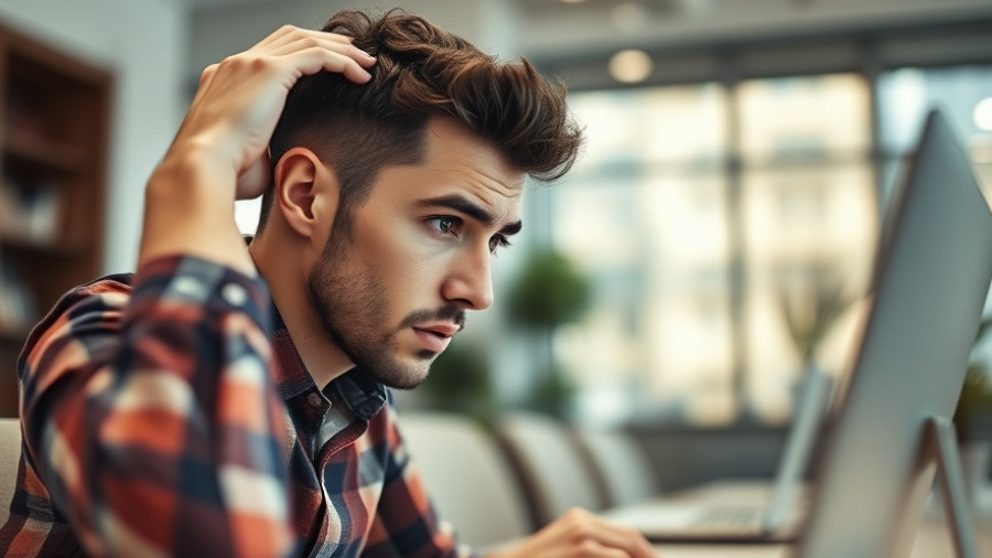 Bitfarms stock drop news: concerned man viewing declining market graph.