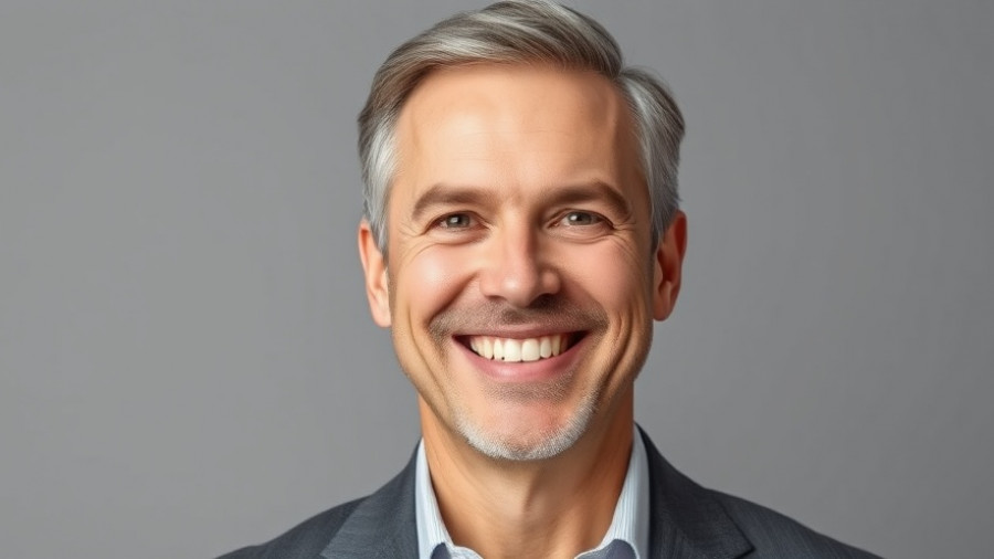 Confident professional smiling warmly in a suit to strengthen connection between residents and physicians.