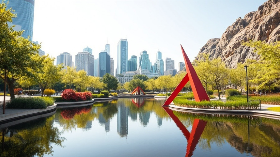 Beautifully landscaped park, pond with sculpture, near city; local yard contractors Muskegon