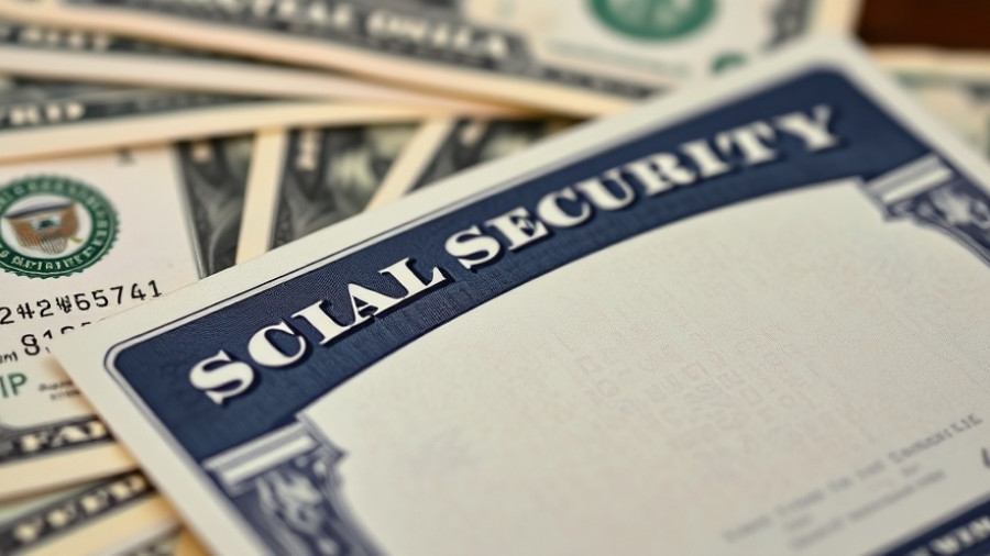 Social security card and dollar bills illustrating retirement benefits in Muskegon.