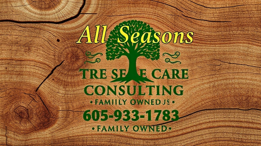 Professional Tree Care Services ad with contact info and tree logo.