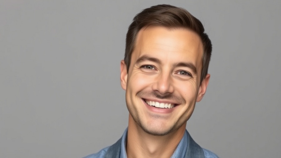 Headshot of a smiling professional man for financial planning Alzheimer's care.