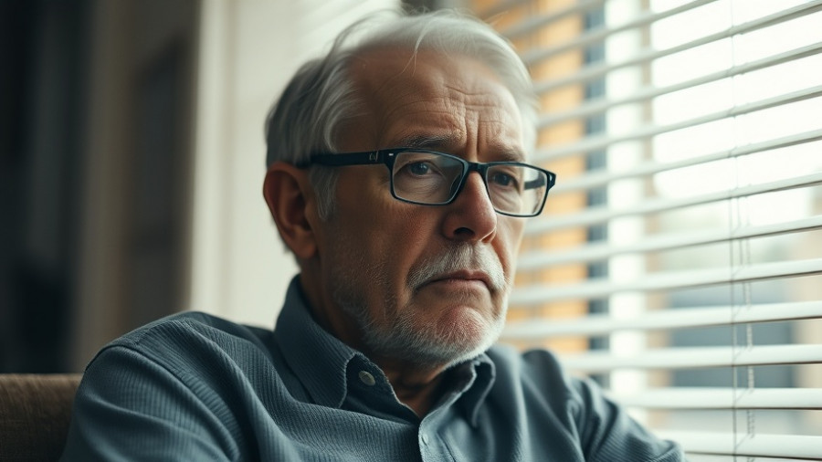 Older man indoors looking thoughtful, related to Leqembi Alzheimer's treatment