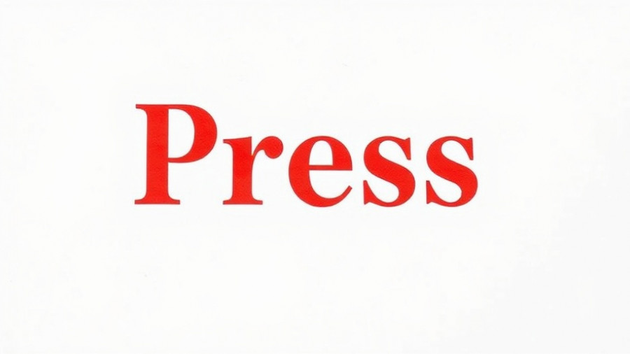 Red italic 'Press' text on white background