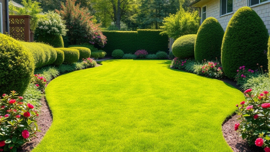 Vibrant lawn and landscaped garden, dormant seeding your lawn.