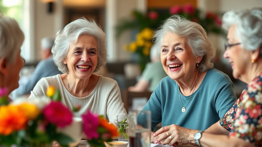 Seniors enjoying a social event in a Muskegon senior living community.