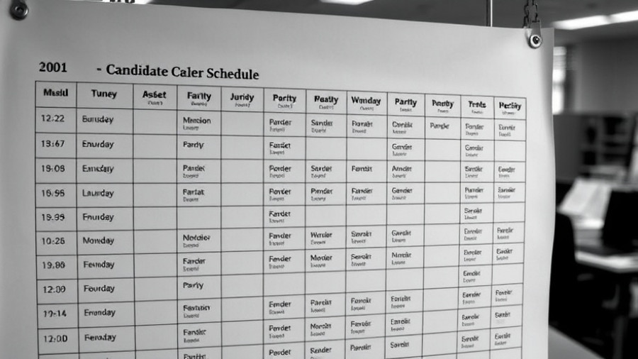 Timetable of candidates running for various offices.