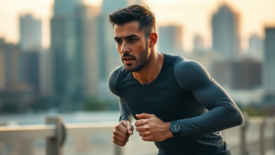 Fit man running outdoors symbolizing lifestyle change