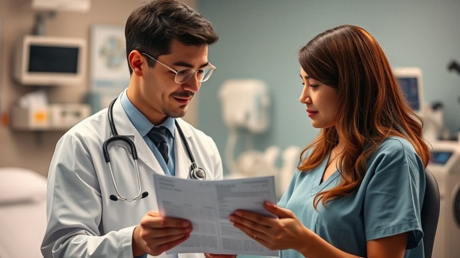 Supportive doctor consulting patient, highlighting mental health support.