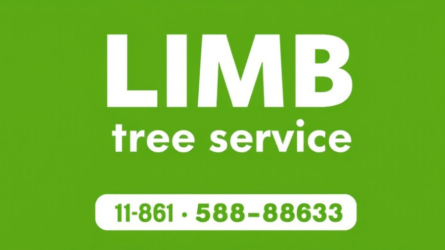 Limb Walker Tree Service advertising banner with contact info.
