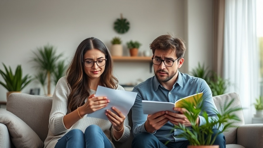 Millennials consider homeownership vs. retirement, concerned expression.