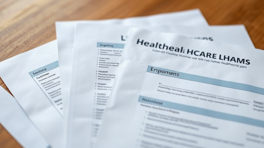 Health insurance documents on table symbolizing costs for seniors in Muskegon.