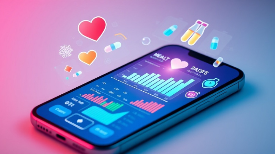 Digital health app display illustrating connected mHealth devices market growth.