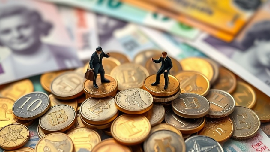 Figurines on coins with British notes for October 2025 benefit payments.