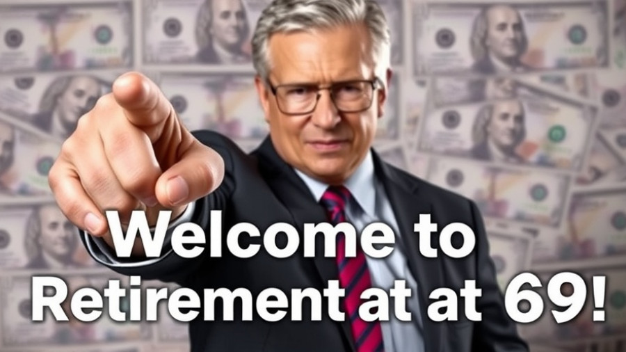 Graphic on retirement age 69 and Social Security with bold text