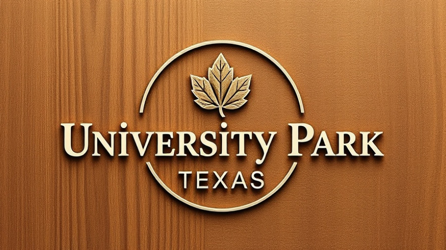 University Park Texas municipal services logo design.