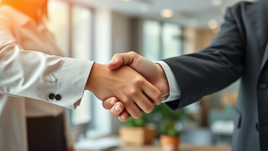 Business handshake symbolizing partnership, Cut and Clean Landscape acquires Miller landscaping