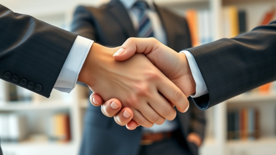 Professional handshake in an office, symbolizing collaboration in tax advisory services for retirement planning.
