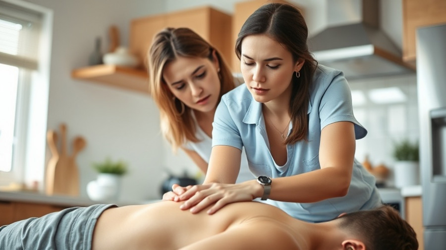 Woman performing CPR in a kitchen, CPR guidelines for choking and opioid overdose.