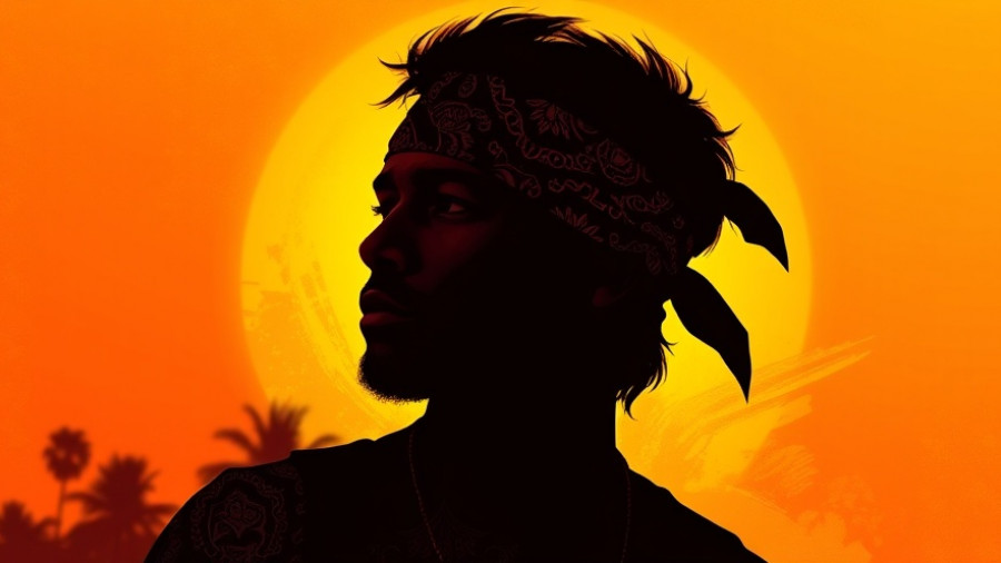 Karate musical tour 2026 concept art with silhouette and orange backdrop.