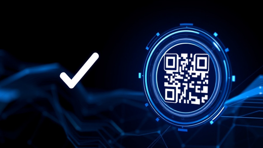 Blockchain verified badge with QR code and checkmark.