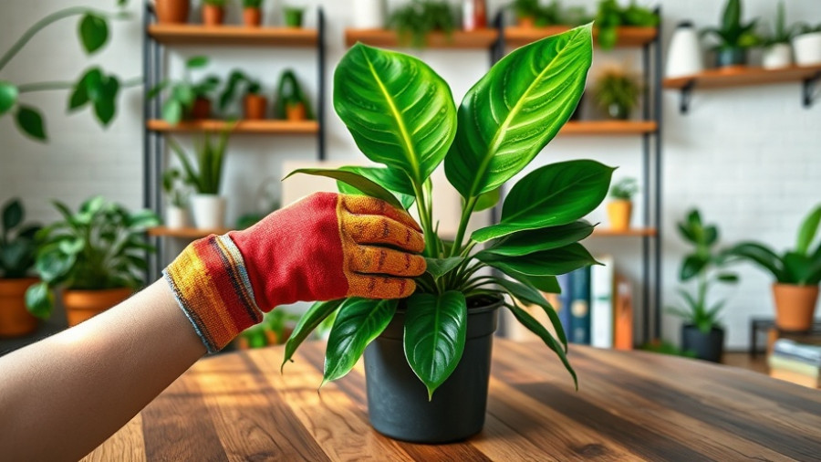 Fall houseplant care tips: repotting a monstera indoors.