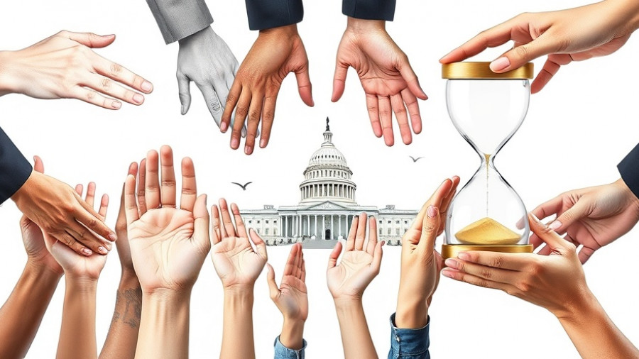 Collage illustrating impacts of government shutdown on healthcare and SNAP