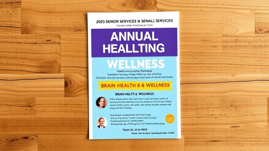 Senior Health & Wellness Fair Watertown flyer with event details and colorful design.