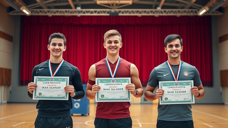 Karate team for deaf athletes celebrating with medals and certificates.