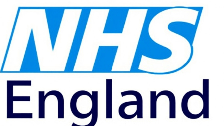NHS England logo on white background.
