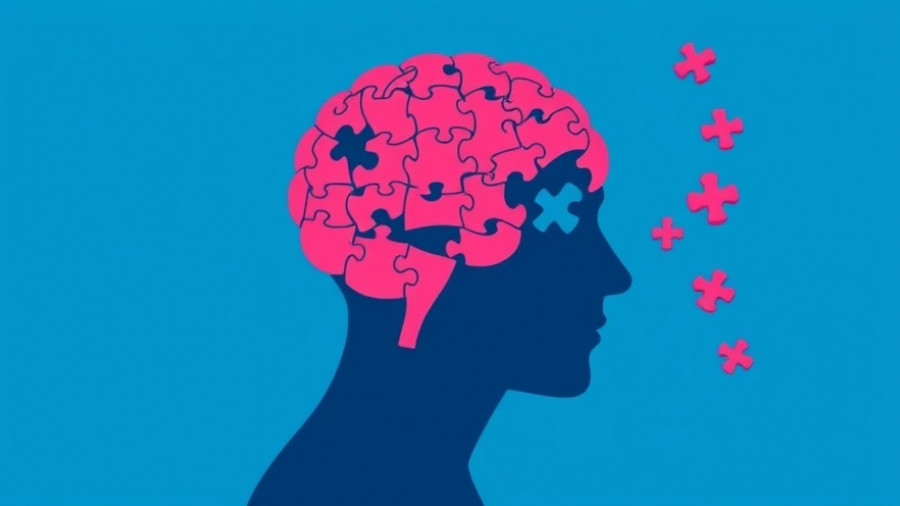 Illustration of brain puzzle pieces depicting Alzheimer's concept