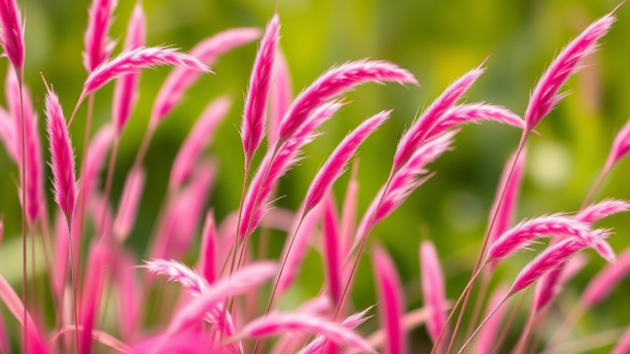 Big Bluestem ‘Red October’ care, vibrant pink grass in natural setting.