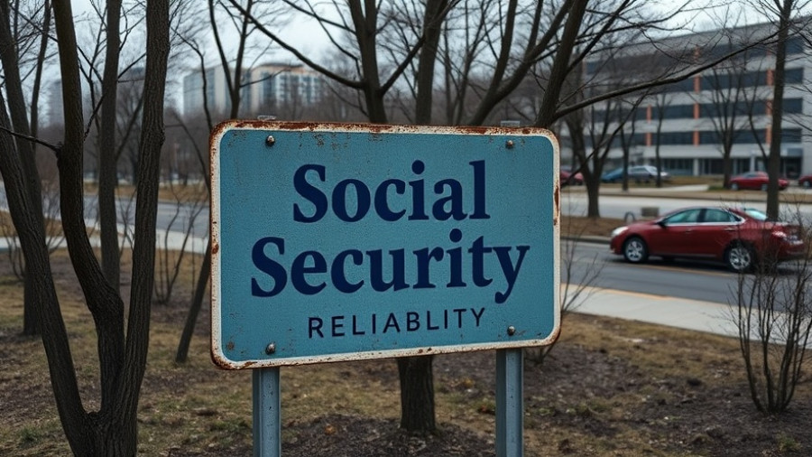 Social Security sign amidst bare trees symbolizes benefits increase.