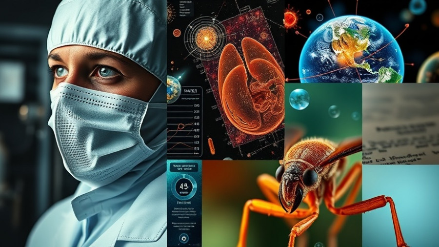 Collage of diverse scientific themes related to environmental triggers for autism.