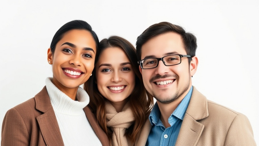 Executives from health tech companies Muskegon smiling in studio.