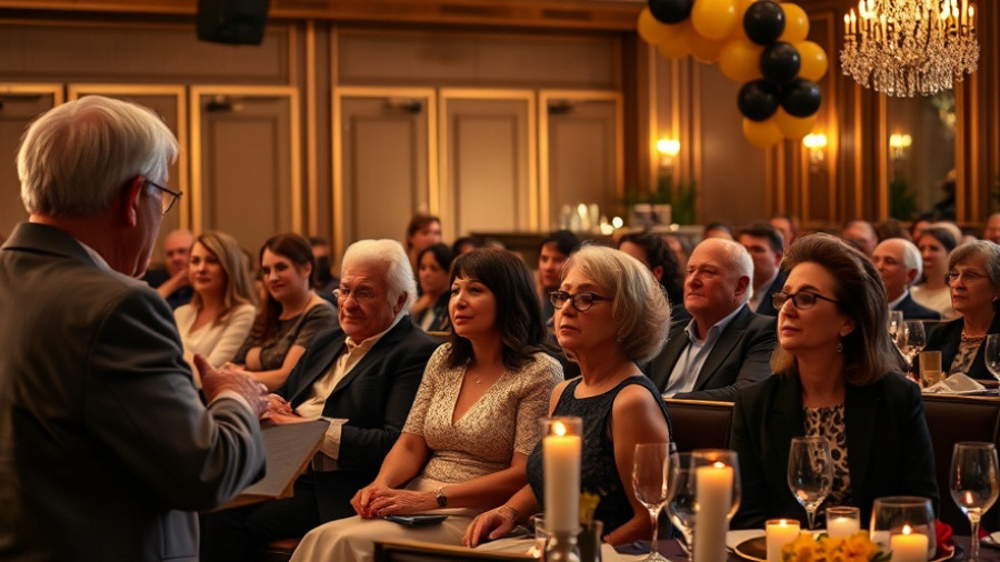 Celebration at independent living retirement community event with seniors.