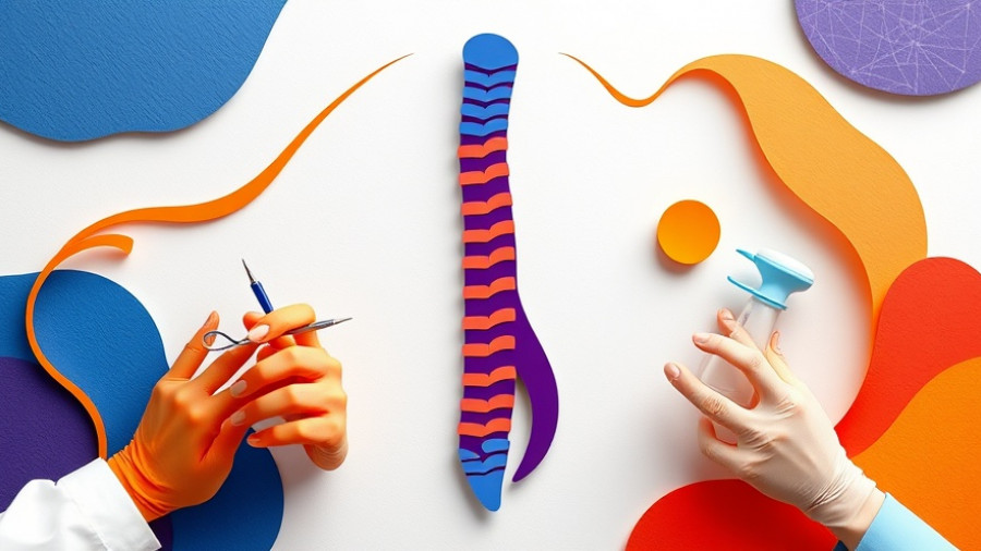 Colorful abstract representation of relieving pain from axial spondyloarthritis.